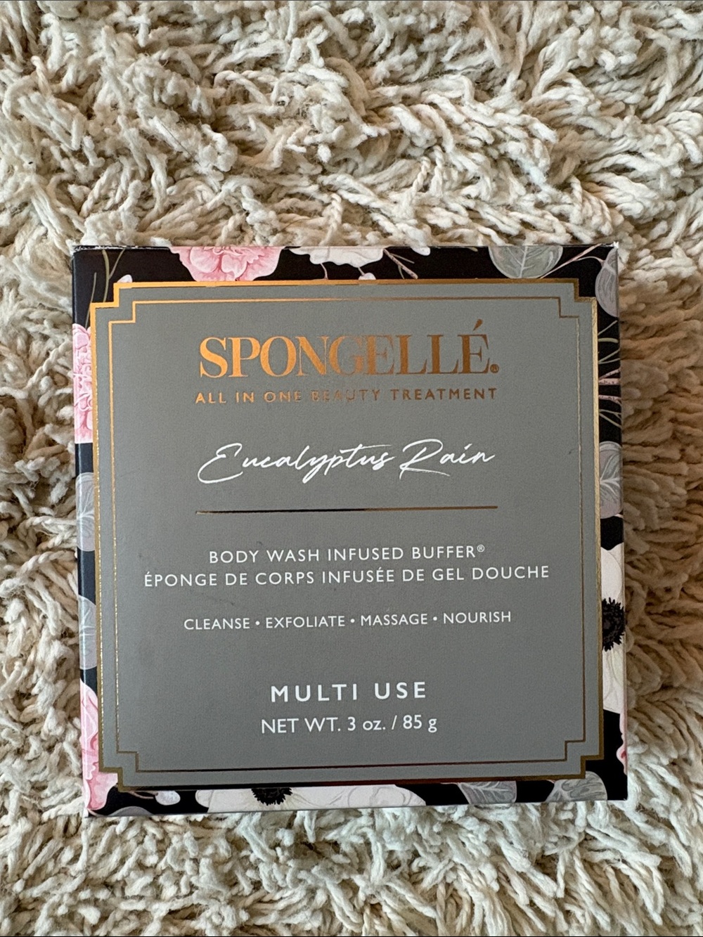 *NIB* spongelike body wash infused buffer